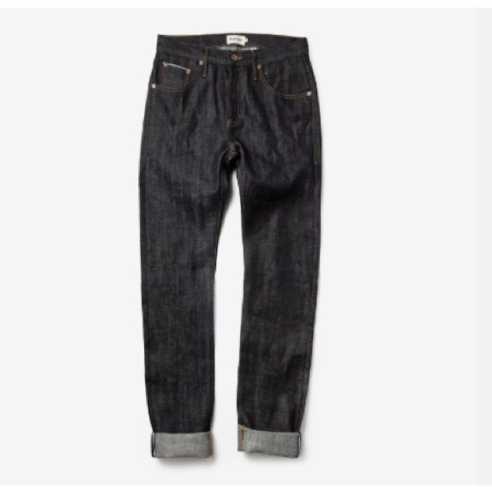 Taylor Stitch The Slim Jean Umeda Selvage Denim Jeans Usa 28 Cuffed Rigid Luxury